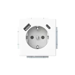 20 EUCB2USBAC-884-500 | gn. Schuko USB A+C | future linear biały 884 studyjny matowy