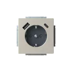 20 EUCB2USBAC-866-500 | gn. Schuko USB A+C | pure 866 stal szlachetna