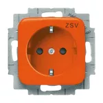 20 EUCKS-14-212-10 GNIAZDO SCHUKO Z PRZESŁONAMI Z SZYBKOZŁĄCZAMI. Z UZIEMIENIEM, 2P+E. -BUSCH-DURO-POMARAŃCZOWY RAL 2004
