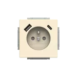 20 MUCB2USBAC-82-500 | gn 230V USB A+C | future linear 82 kość słoniowa