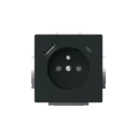 20 MUCB2USBAC-885-500 | gn 230V USB A+C | future linear 885 czarny matowy