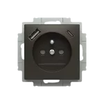 20 MUCB2USBAC-95-507 | gn 230V USB A+C | basic55 95 czarny chateau