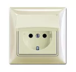 20 EUCKD-92-507 GNIAZDO SCHUKO Z KLAPKĄ POZIOM OCHRONY: IP44. | Basic55 kremowy