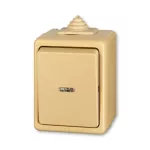 3553-91922 D PRZYCISK ZWIERNY Z OKNEM IP44 Z ZACISKIEM N -CLASSIC-BEŻOWY