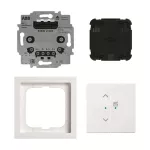 62731/UJ-84-WL-500 | ABB-free@home flex WL | Komplet roletowy sensor 2-krotny, wkładka flex 64831 U, ramka i pokrywy | future linear 84 biały studyjny