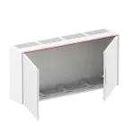 A43 obudowa biała n/t, 144M, IP44, 250A, II klasa, 500x1050x215mm | pusta | drzwi pełne | brak N+PE