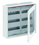 CA23VT obudowa biała n/t, 72M, IP44, 125A, II klasa, 500x550x160mm (WxSxG) | szyny DIN | drzwi transparentne | N+PE bezśrubowe