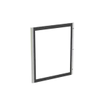 GMD6T drzwi, transparentne, szare do obudów typu Gemini z szyldem i wkładką dwupiórową, 900x750mm (WxS)