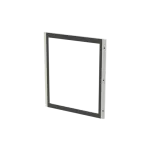 GMD6T drzwi, transparentne, szare do obudów typu Gemini z szyldem i wkładką dwupiórową, 900x750mm (WxS)