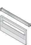 GMA1SL0315A00 maskownica z szyną DIN, szary, do obudów typu Gemini rozmiar 6, 225x750mm