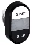 MPD8-11C przycisk podwójny START-STOP przezroczyste pole podświetlany