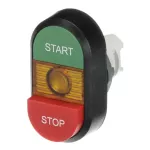 MPD15-11Y przycisk podwójny START-STOP żółte pole podświetlany