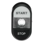 MPD19-11C przycisk podwójny START-STOP przezroczyste pole podświetlany