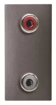 N2155.2AN | gniazdo 2xRCA 1M | Zenit Anthracite