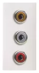 N2155.3 BL | gniazdo 3xRCA 1M | Zenit White