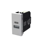 N2185.3PL | ładowarka USB A+C 2,1A 1M | Zenit Silver