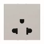 N2238PL | gniazdo euro-amer z uziemieniem 2M | Zenit Silver