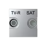N2251.3PL | gniazdo RTV/SAT typu terminal 2M | Zenit Silver
