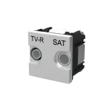 N2251.3PL | gniazdo RTV/SAT typu terminal 2M | Zenit Silver