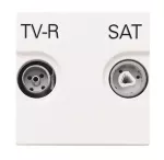 N2251.8BL | gniazdo RTV/SAT przelotowe 2M | Zenit White