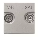 N2251.8PL | gniazdo RTV/SAT przelotowe 2M | Zenit Silver