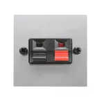 N2257.1PL | gniazdo głośnikowe stereo 1M | Zenit Silver