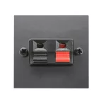 N2257.1AN | gniazdo głośnikowe stereo 1M | Zenit Anthracite