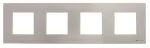 N2274.1 PL | ramka ozdobna poczwórna Zenit R Solid | Silver logo Niessen
