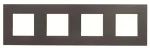 N2274.1 AN | ramka ozdobna poczwórna Zenit R Solid | Anthracite logo Niessen