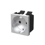 N2288.6PL | gniazdo Schuko b.śrub. 2M | Zenit Silver