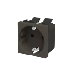 N2288.6AN | gniazdo Schuko b.śrub. 2M | Zenit Anthracite