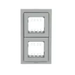 N3272 GR | ramka natynkowa IP55 podwójna Zenit | Grey