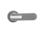 OHG125J12 Rączka szara IP65, długość 125mm, na wałek 12mm, oznaczenie: I-0, blokada kłódkowa w pozycji 0, blokada drzwi w pozyc