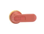 OHY95J10 Rączka żółto-czerwona IP65, długość 95mm, na wałek 10mm, oznaczenie: I-0, ON-OFF, blokada kłódkowa w pozycji OFF, blok