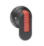 OHB65J6TE00S Rączka czarna IP65, długość 65mm, na wałek 6mm, oznaczenie: Test/I-O/ON-OFF, blokada kłódkowa w pozycji OFF, bloka