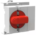 OHYS8 Pokrętło czerwone z adapterem czołowym do montaż bezpośredni na rozłączniku w wersji modułowej OT16..40M4