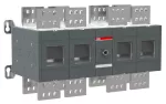 OT2500E22C Przełącznik (I-0-II) 2500A, 3P, napęd z przodu, bez wałka i rączki, montaż na płycie montażowej, zestaw śrub do zaci
