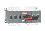 OT400E33CP Przełącznik (I-0-II) 400A, 6P, napęd z przodu, z wałkiem i czarną rączką IP65, montaż na płycie montażowej, zestaw ś
