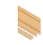 PBFC8010 Szyna płaska Cu 80x10mm D=1750mm