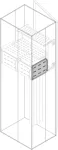 PLVS2292 Wygrodzenie boczne/tylne; forma 3b; W=225mm do szafy o G=900mm