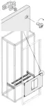 PVDE1262 Zestaw do 2xE12 3/4P stacjonarny montaż poziomy 450x800mm (WxS)