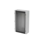 SR2-SRN10625VK obudowa szara n/t, 125M, IP65, I klasa, 1000x600x250mm (WxSxG) | pusta | drzwi transparentne | brak N+PE