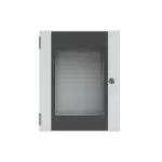 SR2-SRN5420VK obudowa szara n/t, 28M, IP65, I klasa, 500x400x200mm (WxSxG) | pusta | drzwi transparentne | brak N+PE