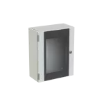 SR2-SRN5420VK obudowa szara n/t, 28M, IP65, I klasa, 500x400x200mm (WxSxG) | pusta | drzwi transparentne | brak N+PE