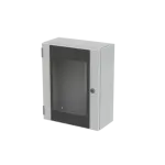 SR2-SRN5420VK obudowa szara n/t, 28M, IP65, I klasa, 500x400x200mm (WxSxG) | pusta | drzwi transparentne | brak N+PE