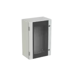 SR2-SRN6425VK obudowa szara n/t, 42M, IP65, I klasa, 600x400x250mm (WxSxG) | pusta | drzwi transparentne | brak N+PE