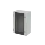 SR2-SRN6425VK obudowa szara n/t, 42M, IP65, I klasa, 600x400x250mm (WxSxG) | pusta | drzwi transparentne | brak N+PE