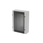 SR2-SRN7520VK obudowa szara n/t, 0M, IP65, I klasa, 700x500x200mm (WxSxG) | pusta | drzwi transparentne | brak N+PE