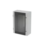 SR2-SRN7525VK obudowa szara n/t, 0M, IP65, I klasa, 700x500x250mm (WxSxG) | pusta | drzwi transparentne | brak N+PE