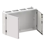 TG404S obudowa szara n/t, 192M, IP55, 850A, II klasa, 650x1050x225mm (WxSxG) | pusta | drzwi pełne | brak N+PE